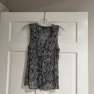 Ann Taylor Top M Silk navy